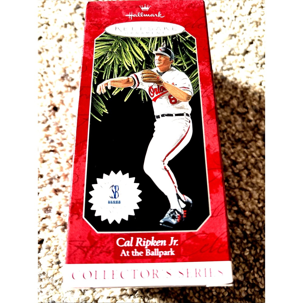 1998 Hallmark Keepsake Ornament Baseball HOF Cal Ripken Jr. At the Ballpark NRFB
